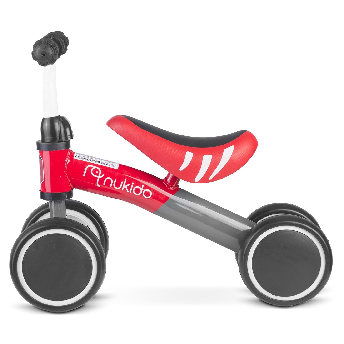 Balance Bike, 4 Wheels, Metal Frame, Foam Seat