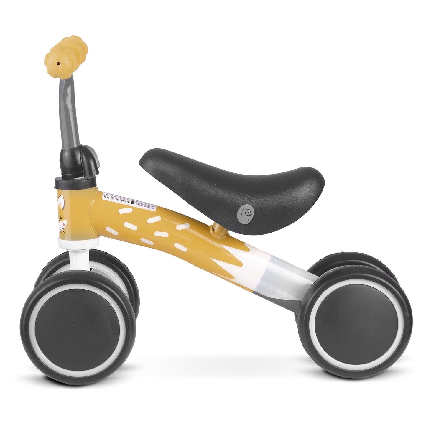 Balance Bike, 4 Wheels, Metal Frame, Foam Seat