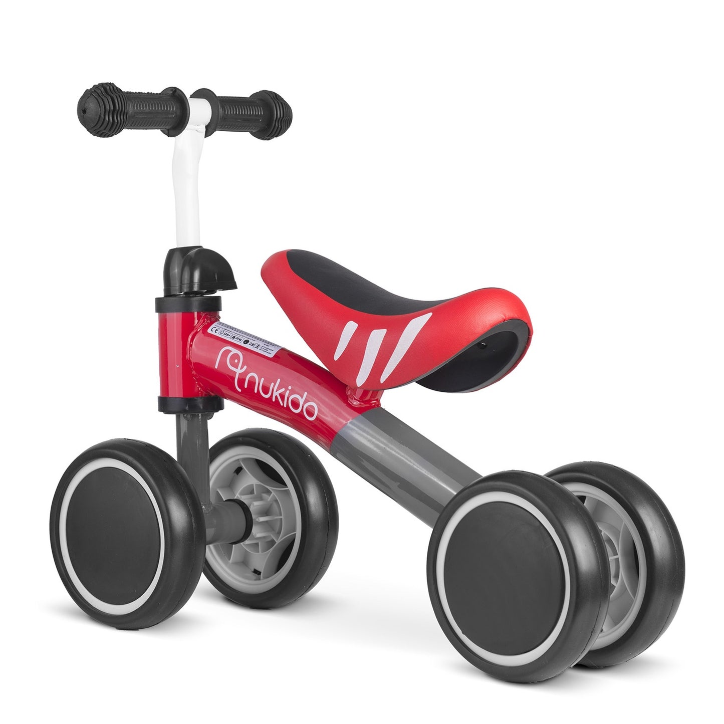 Balance Bike, 4 Wheels, Metal Frame, Foam Seat