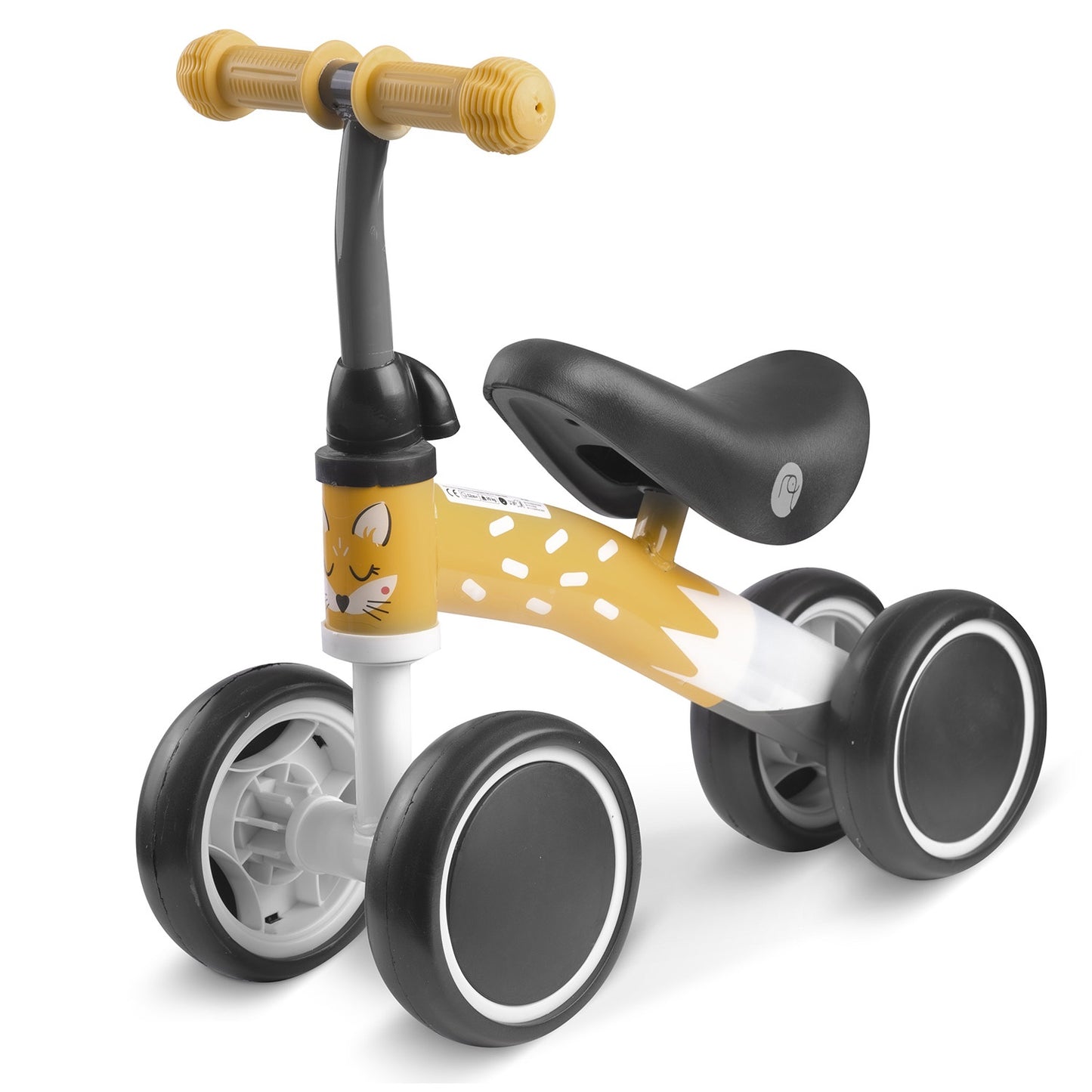 Balance Bike, 4 Wheels, Metal Frame, Foam Seat