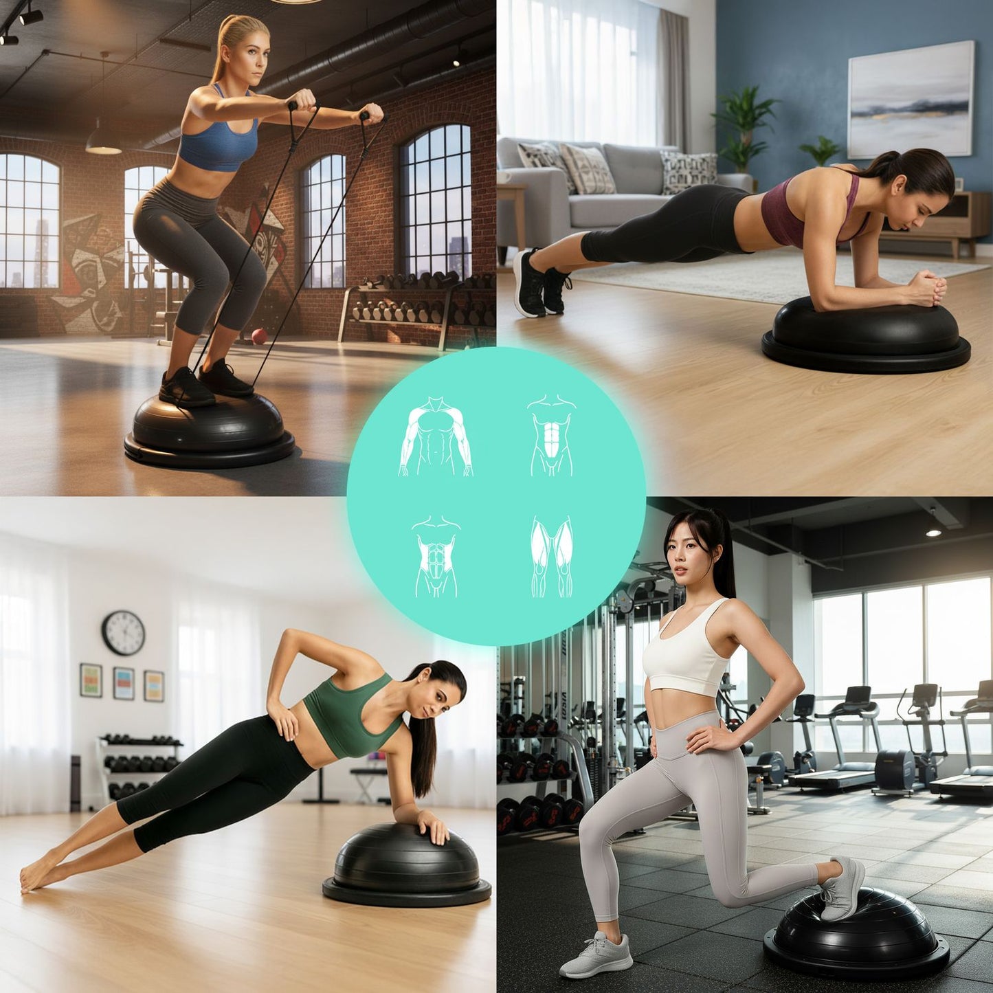 Balance Trainer with Resistance Bands and Pump