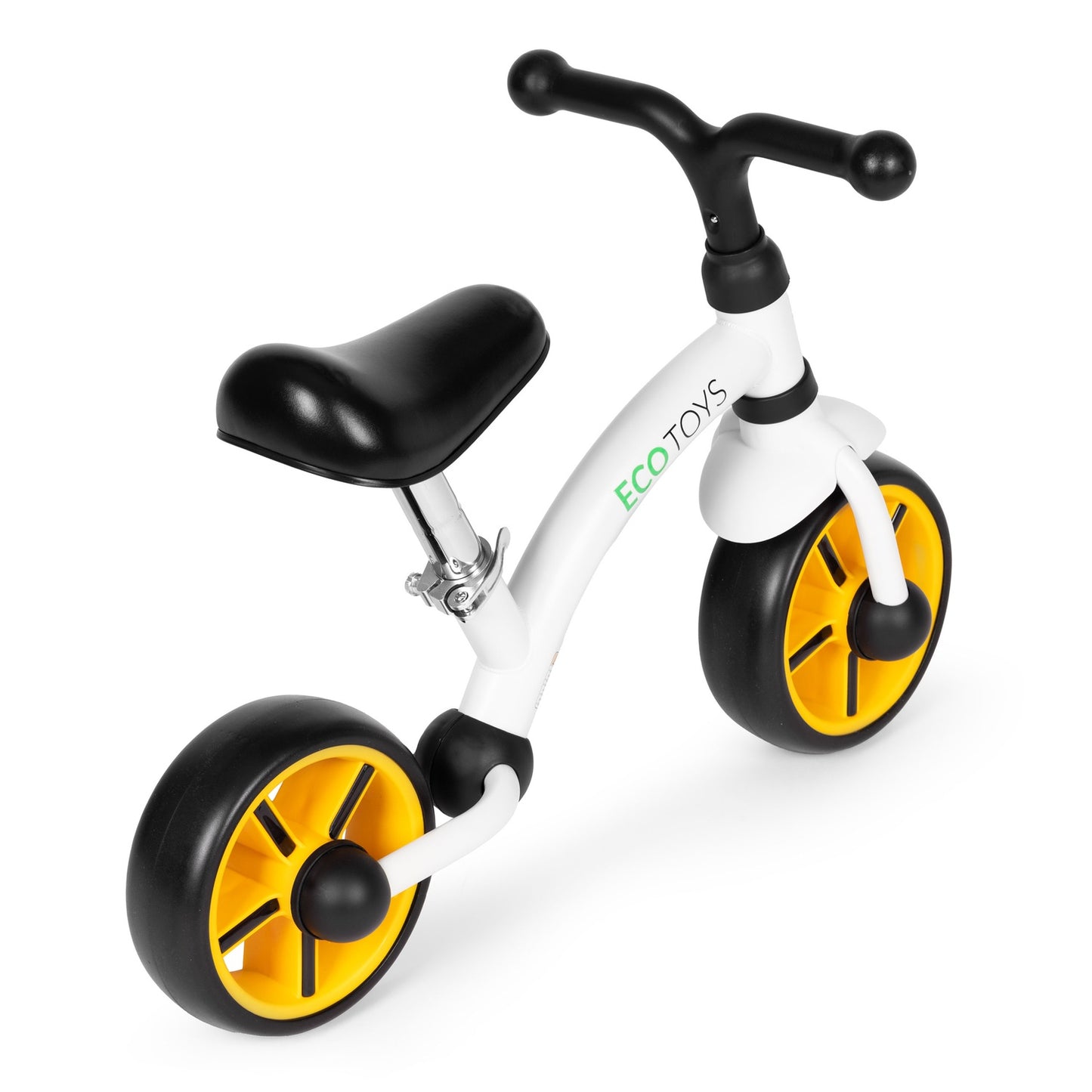 Balance bike for children, EVA wheels, adjustable seat, black, ECOTOYS