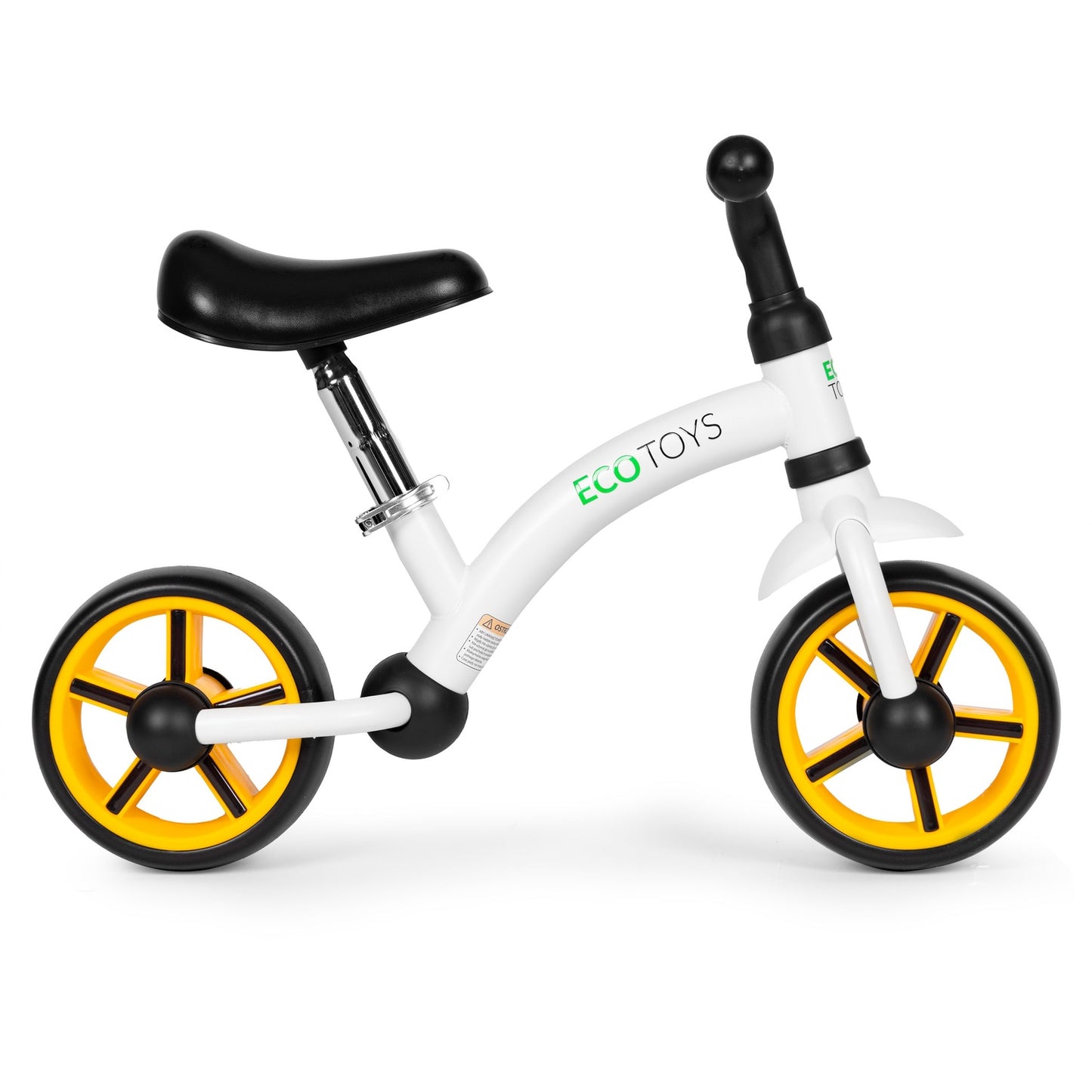 Balance bike for children, EVA wheels, adjustable seat, black, ECOTOYS