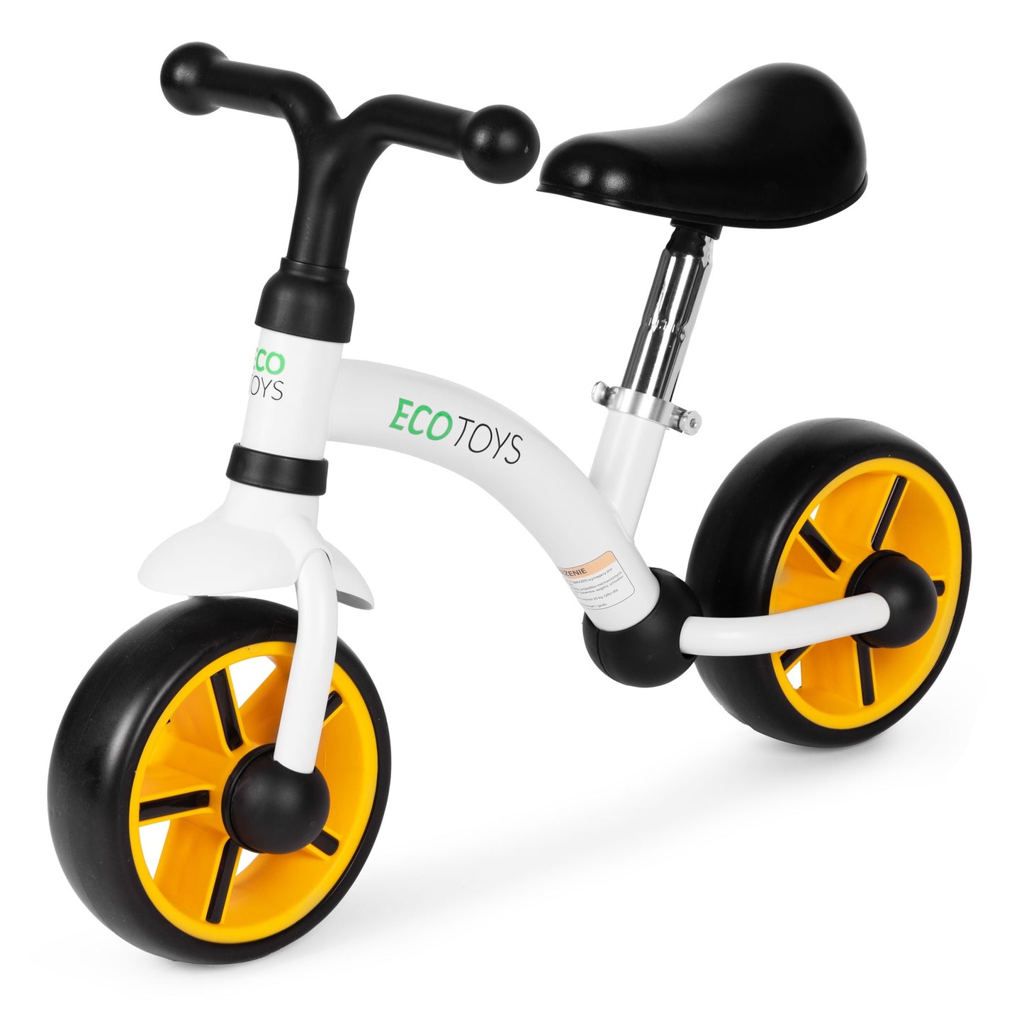 Balance bike for children, EVA wheels, adjustable seat, black, ECOTOYS
