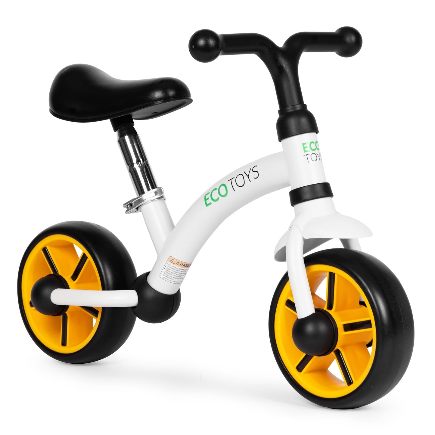 Balance bike for children, EVA wheels, adjustable seat, black, ECOTOYS