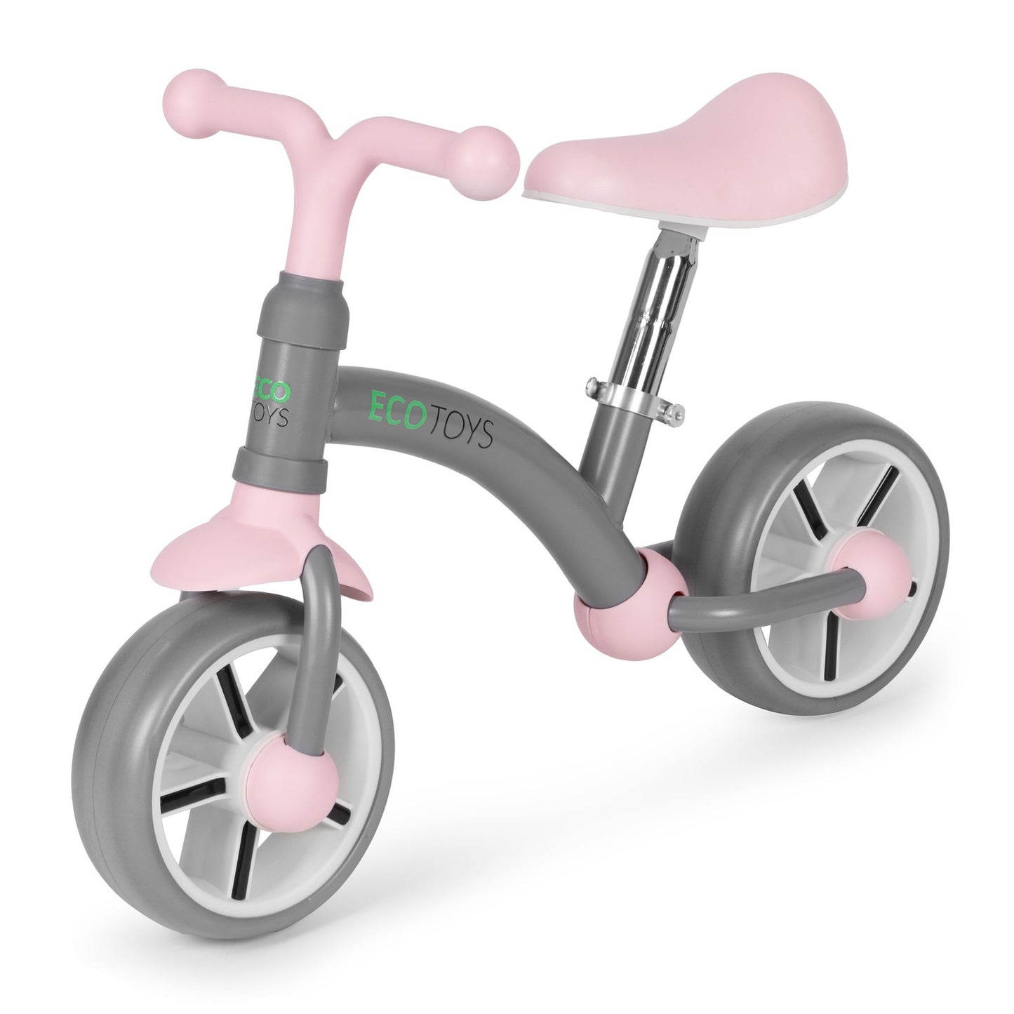Balance bike for children, EVA wheels, adjustable seat, gray, ECOTOYS