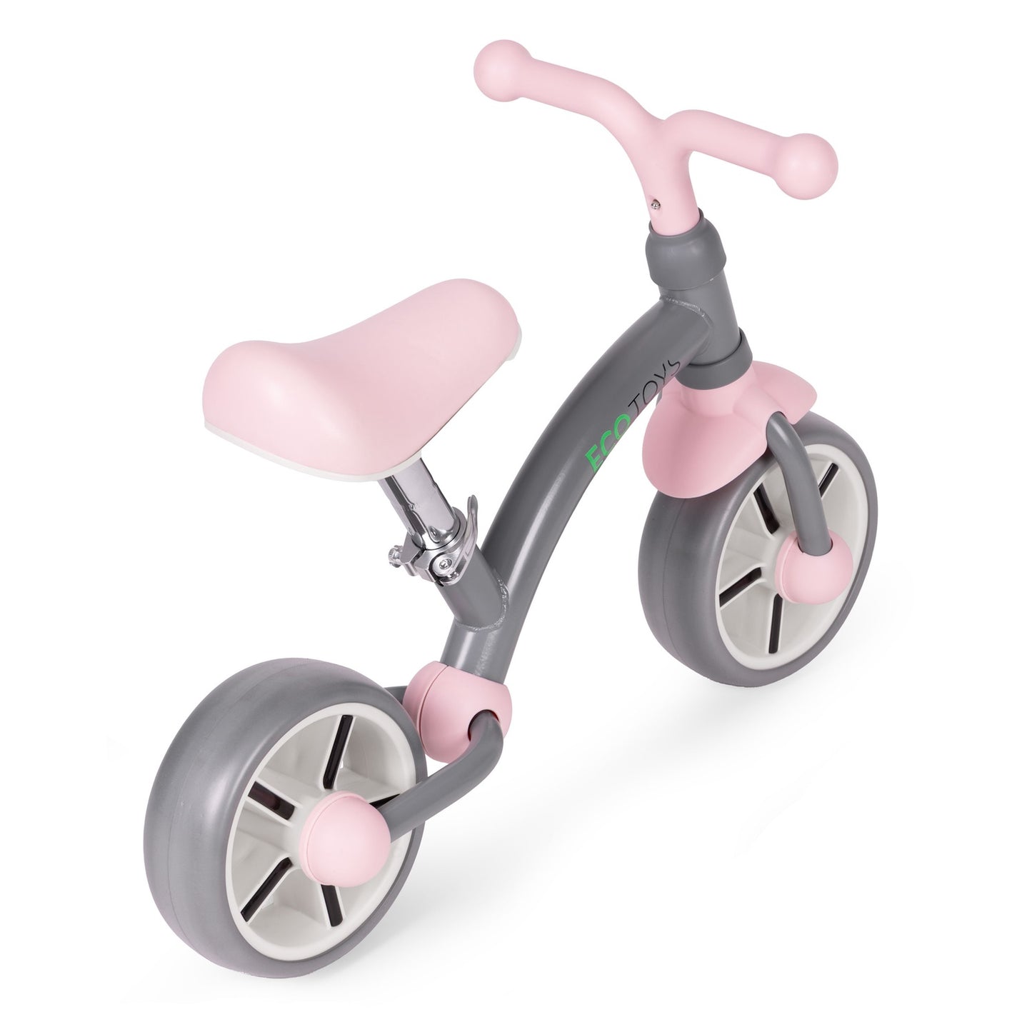 Balance bike for children, EVA wheels, adjustable seat, gray, ECOTOYS