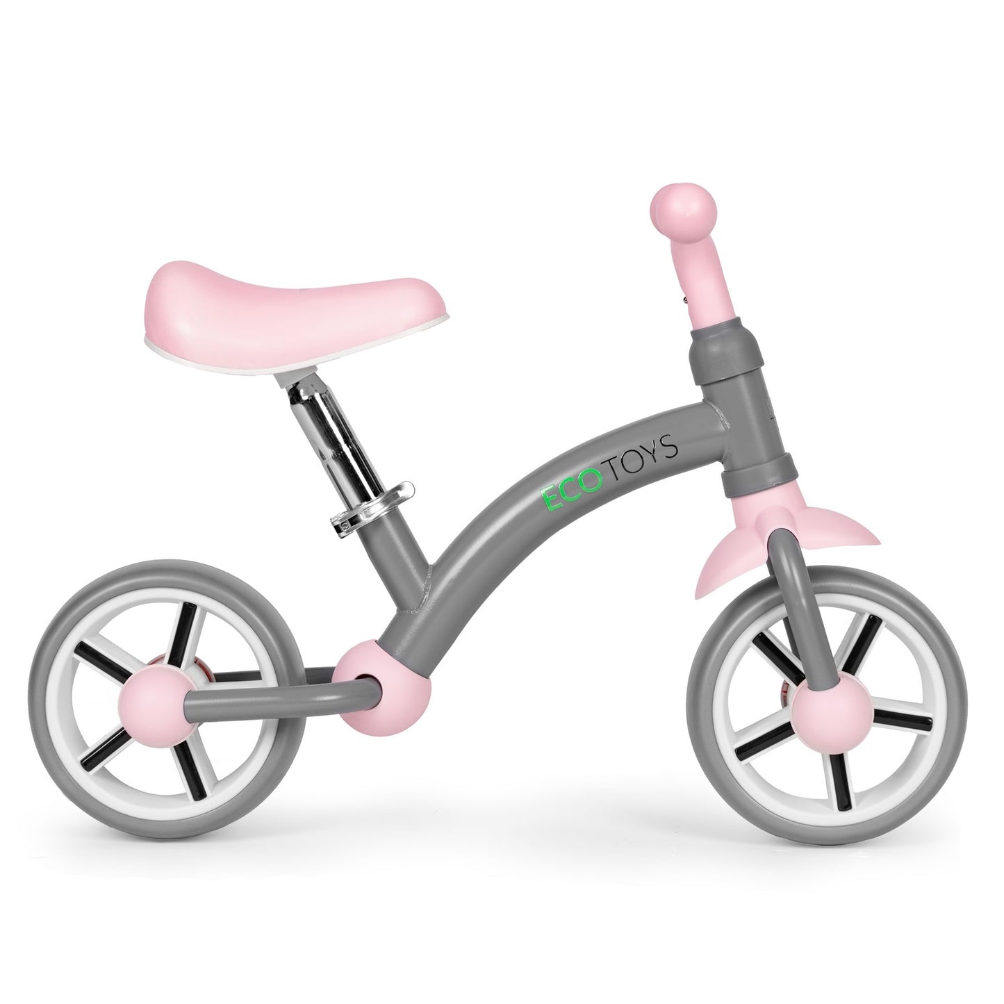 Balance bike for children, EVA wheels, adjustable seat, gray, ECOTOYS