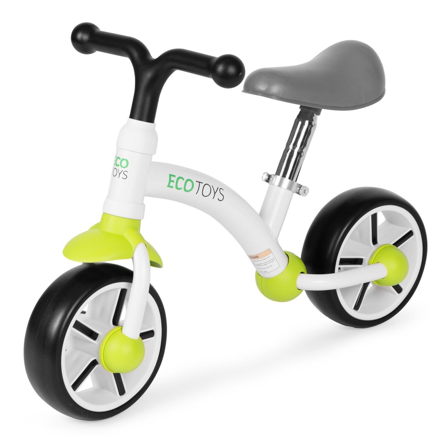 Balance bike for children, EVA wheels, adjustable seat, green, ECOTOYS