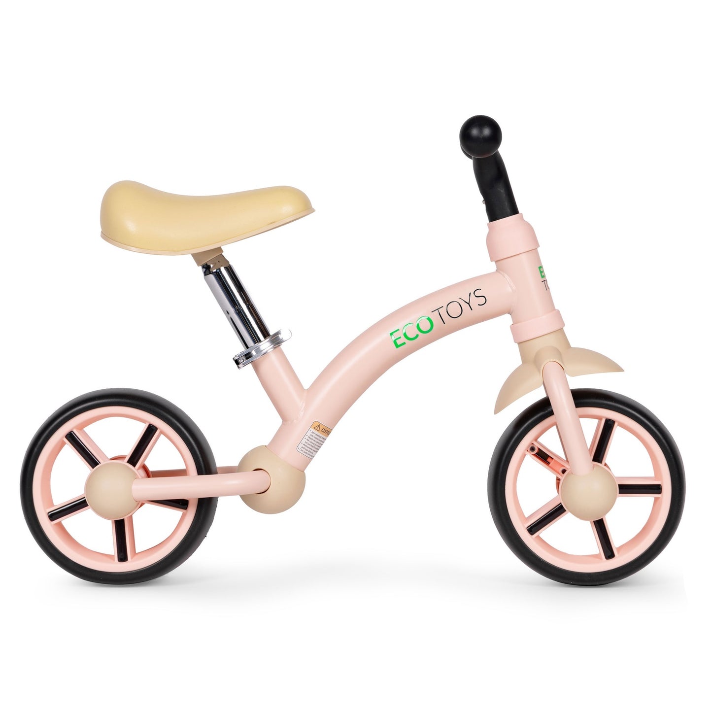 Balance bike for children, EVA wheels, adjustable seat, pink, ECOTOYS