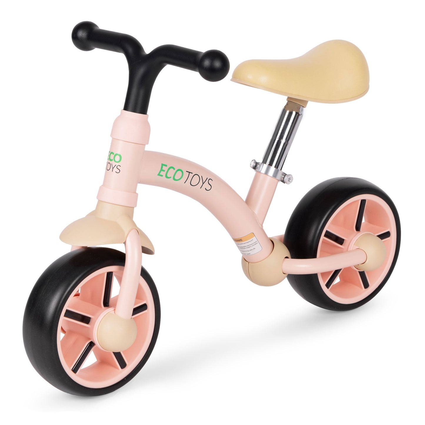 Balance bike for children, EVA wheels, adjustable seat, pink, ECOTOYS