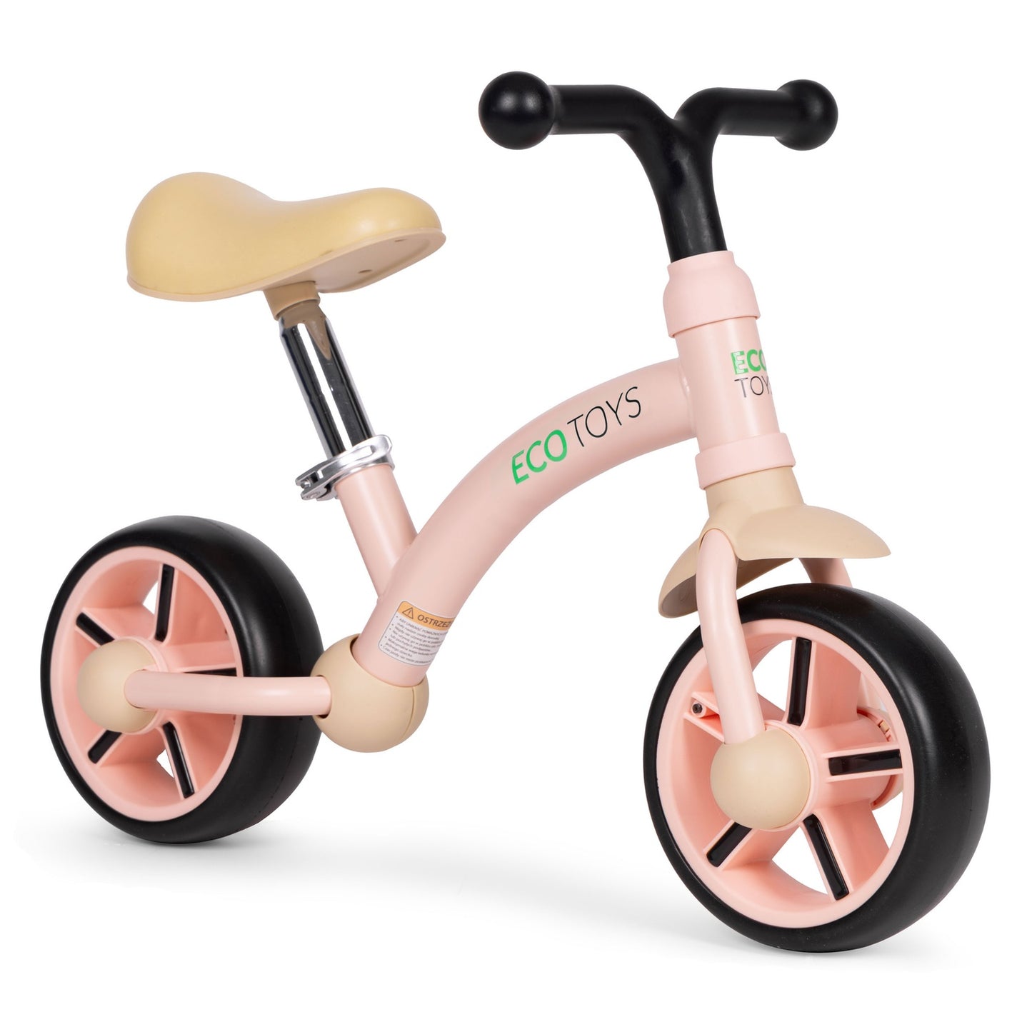 Balance bike for children, EVA wheels, adjustable seat, pink, ECOTOYS