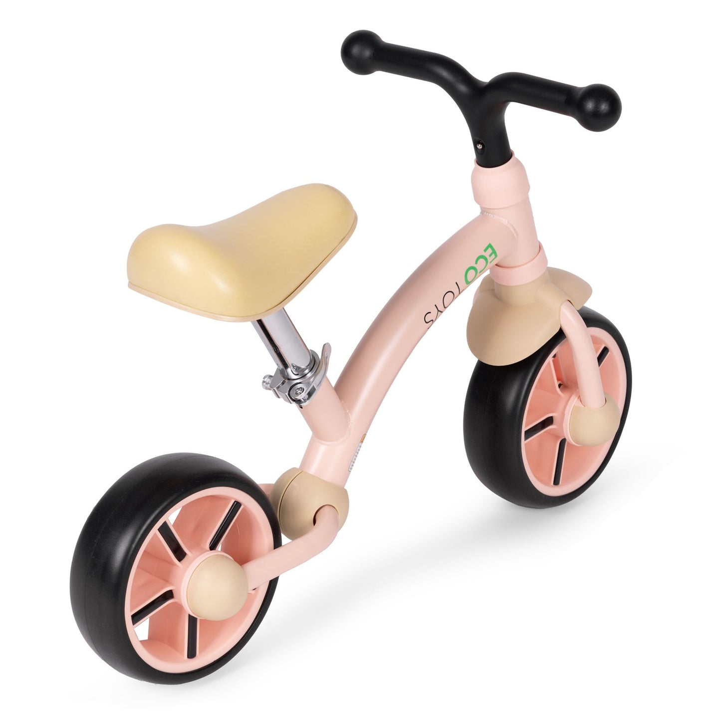 Balance bike for children, EVA wheels, adjustable seat, pink, ECOTOYS