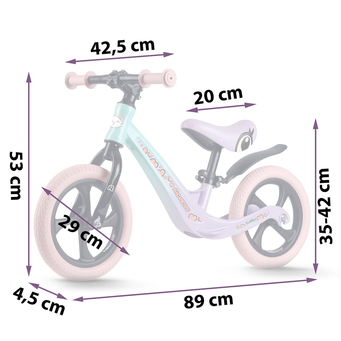 Balance bike for children Ricokids FUNNU