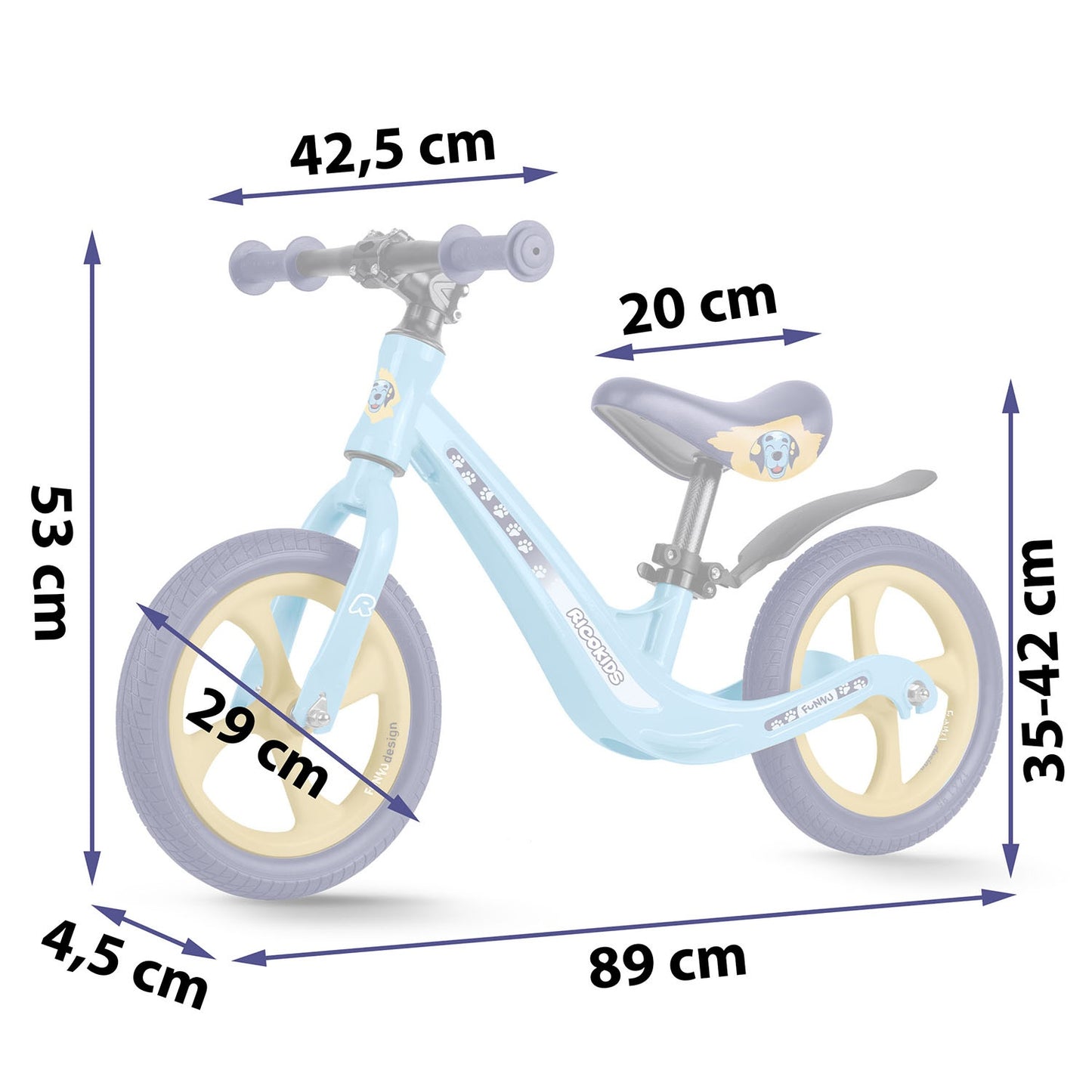 Balance bike for children Ricokids FUNNU