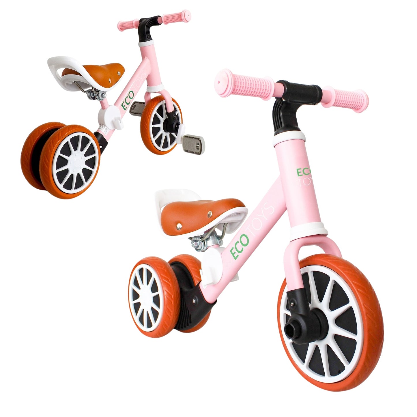Balance bike tricycle with pedals 2in1 Pink ECOTOYS