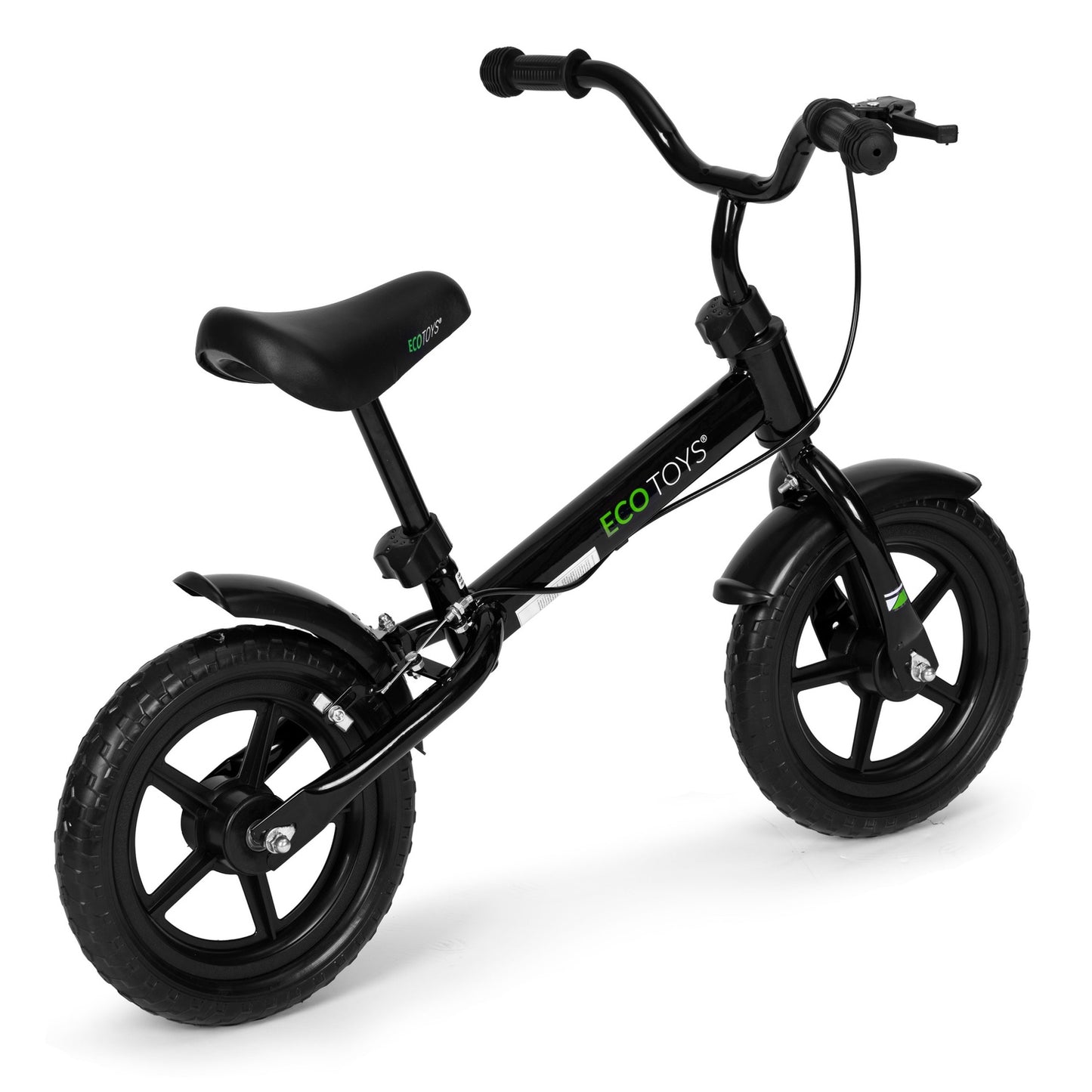 Balance bike with brake for children, EVA wheels ECOTOYS , black