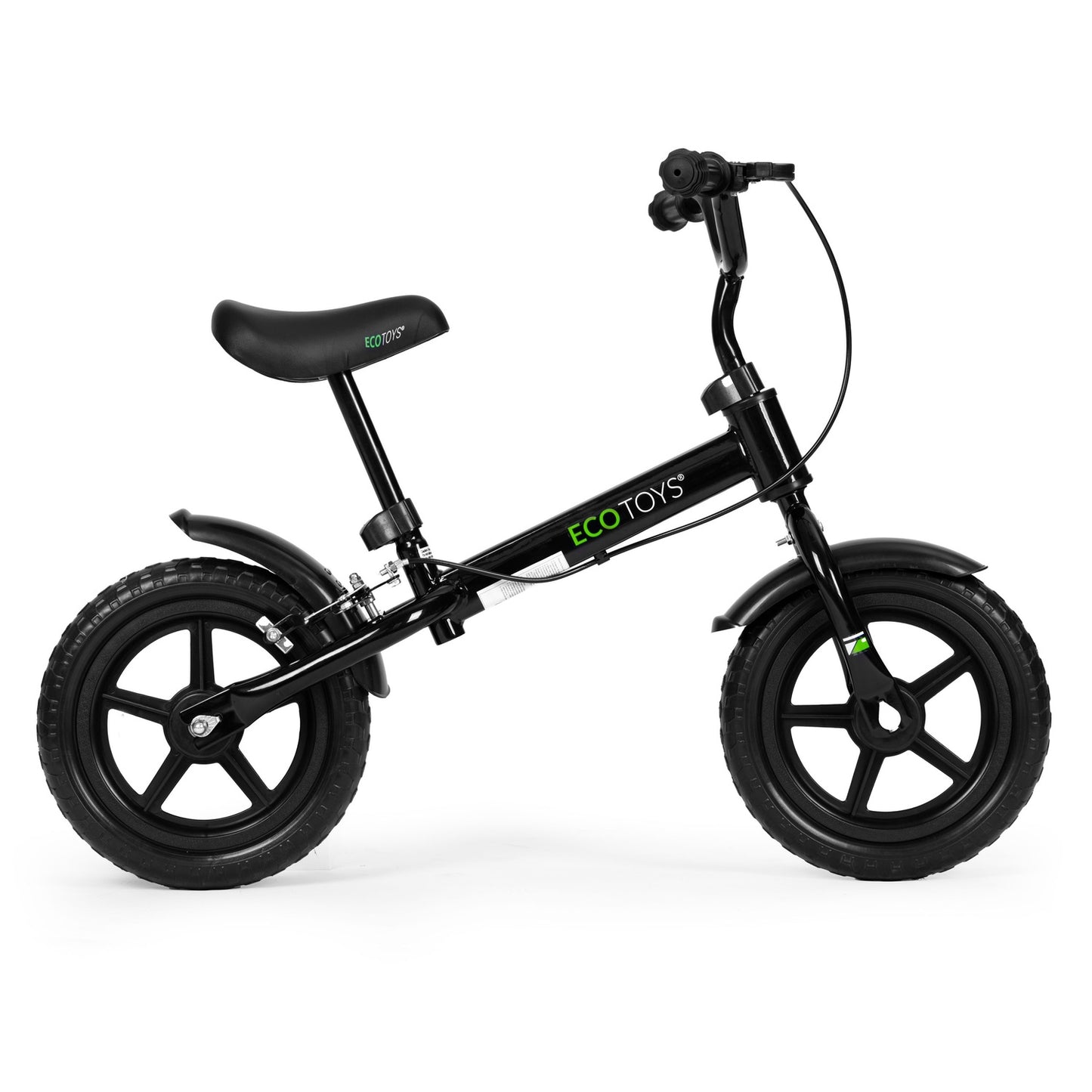 Balance bike with brake for children, EVA wheels ECOTOYS , black