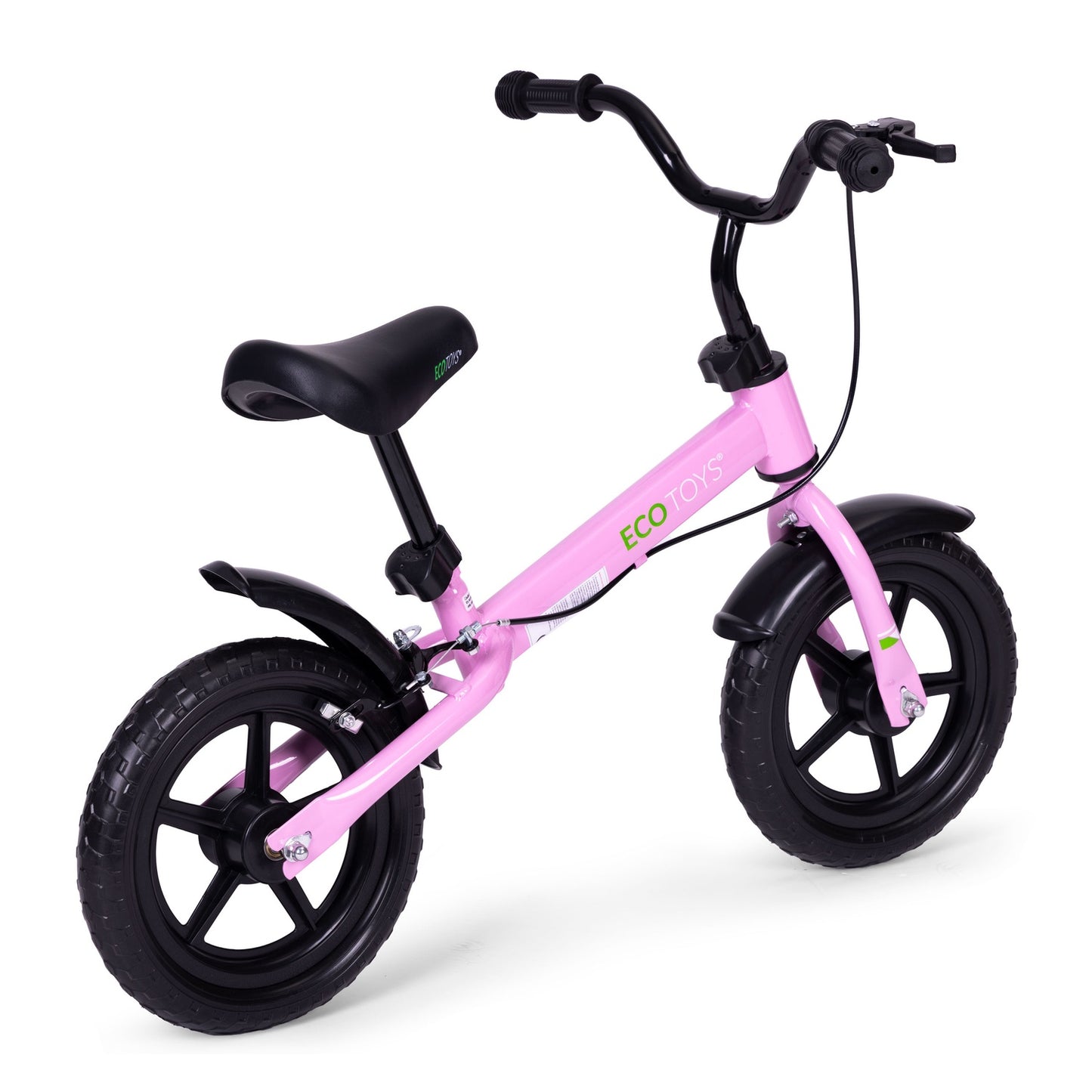 Balance bike with brake for children, EVA wheels ECOTOYS , pink