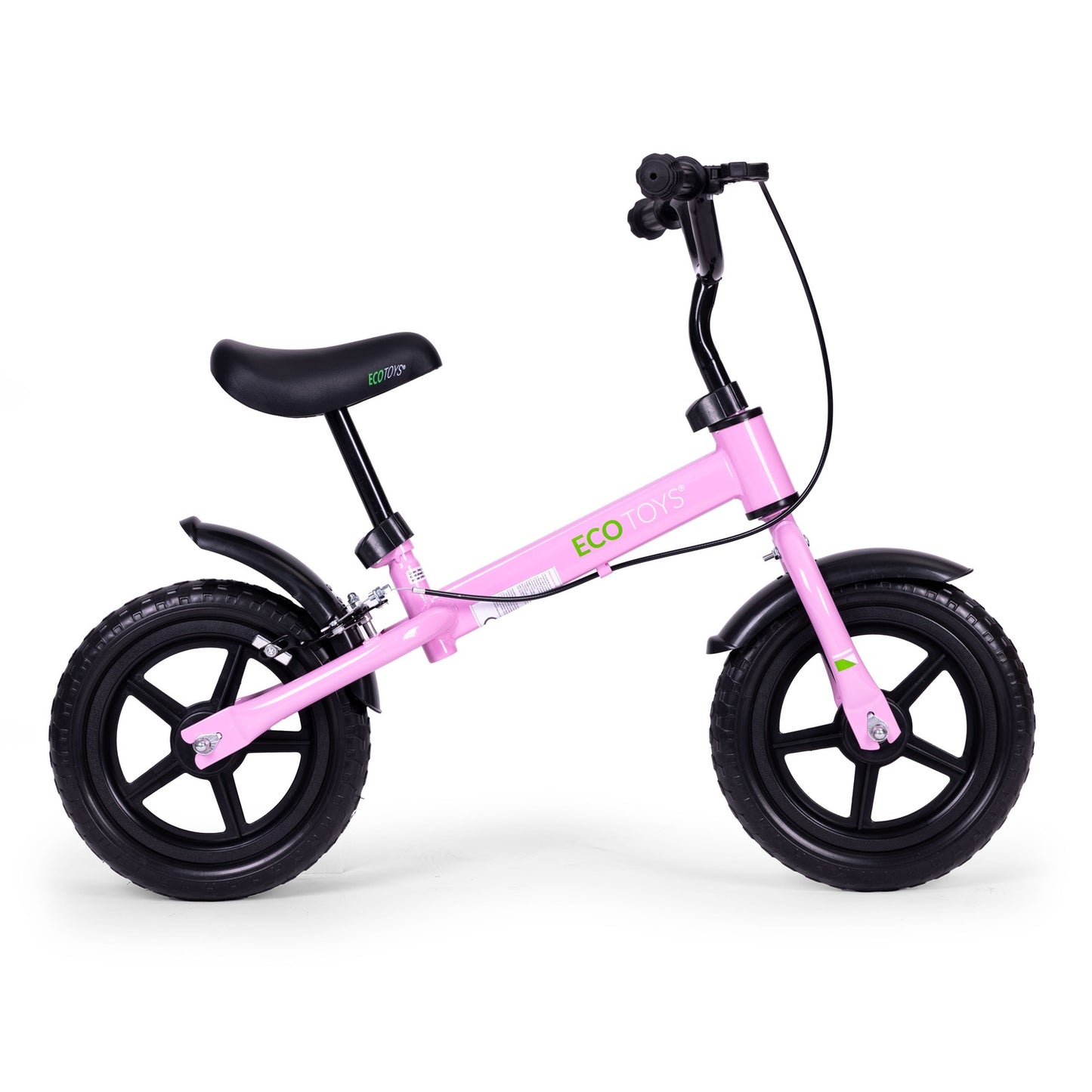 Balance bike with brake for children, EVA wheels ECOTOYS , pink
