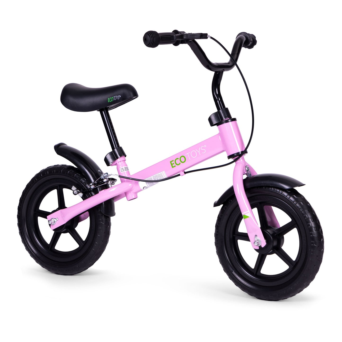 Balance bike with brake for children, EVA wheels ECOTOYS , pink