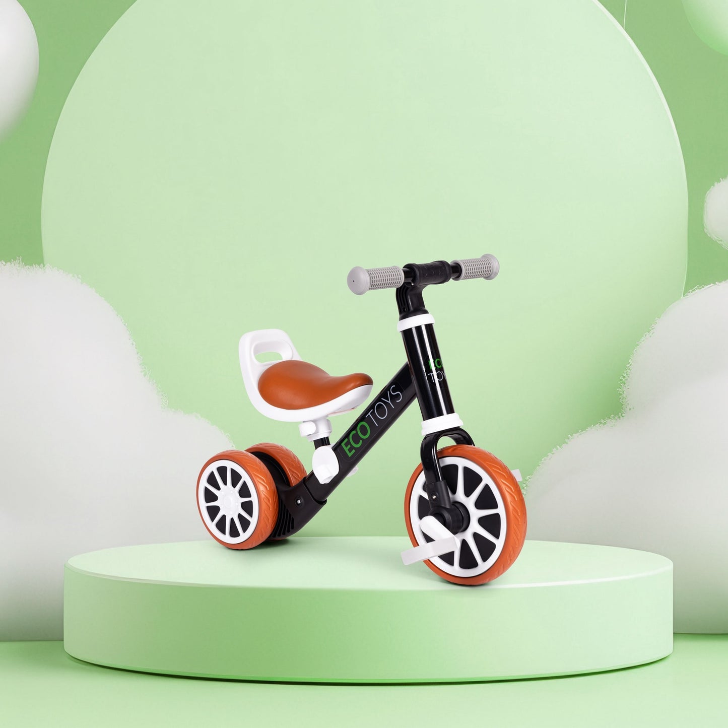 Balance bike with pedals 2in1 black ECOTOYS