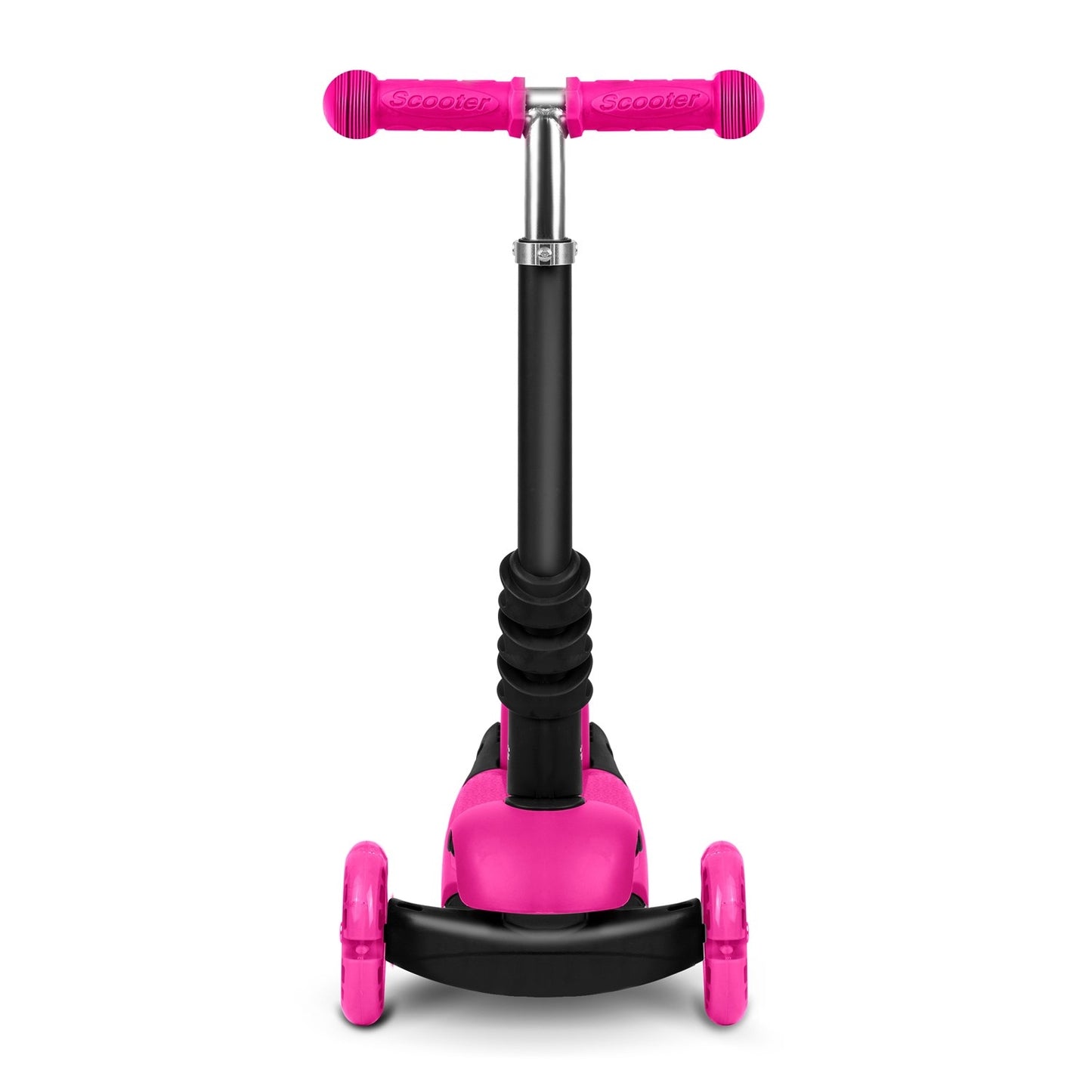 3-in-1 Kids Pink Balance Scooter with LED Wheels