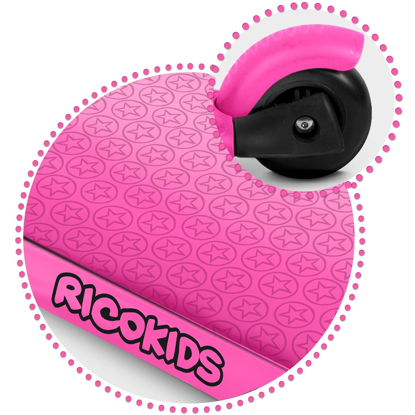 3-in-1 Kids Pink Balance Scooter with LED Wheels