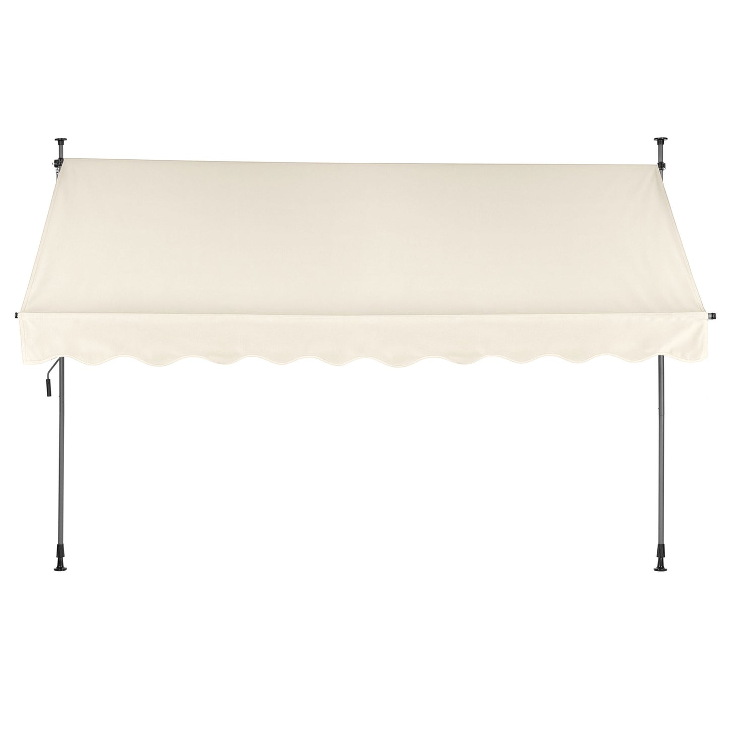 Balcony Sunshade Awning 300x120 cm, Height Adjustable, Waterproof with Hand Crank Beige MultiGarden