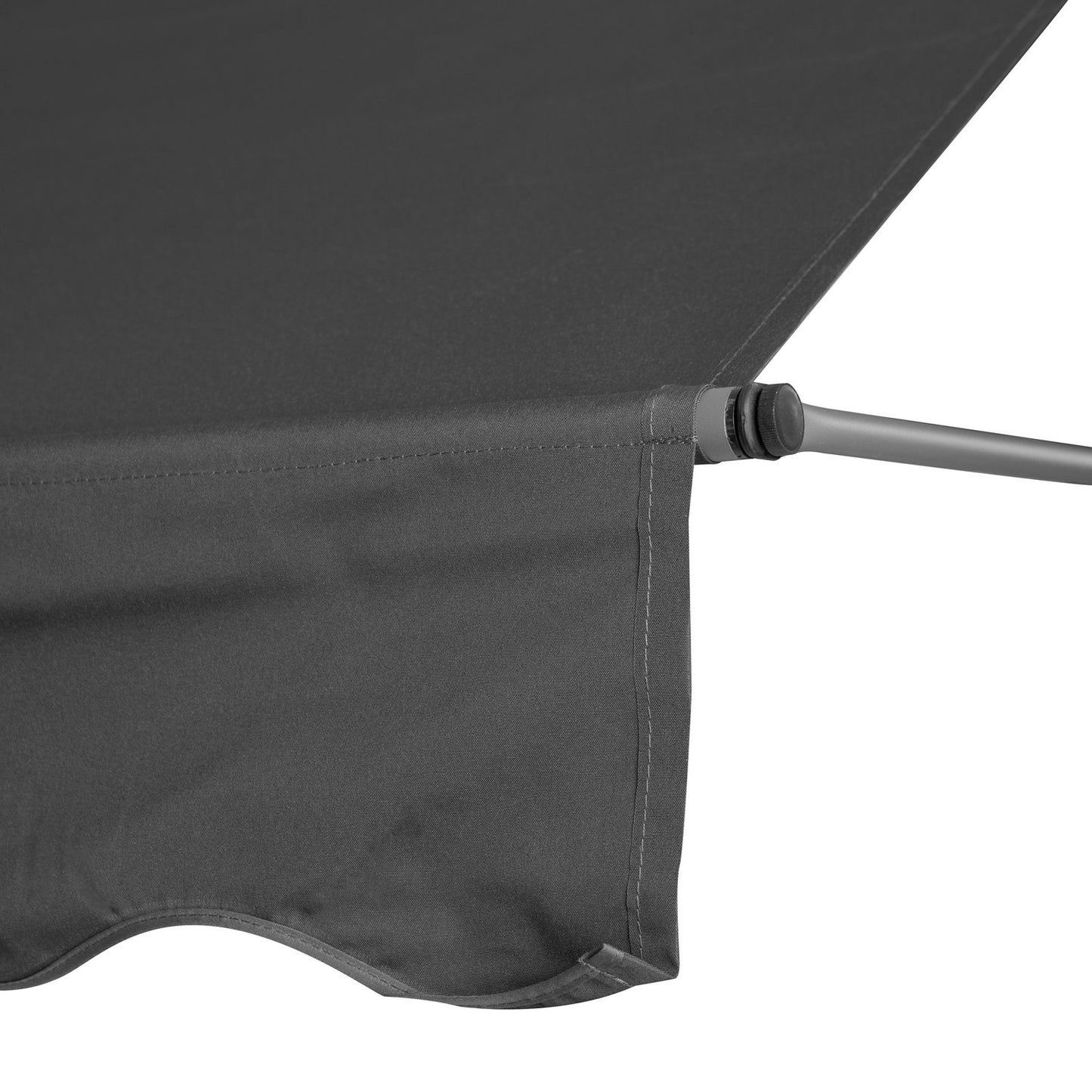 Balcony Sunshade Awning 300x120 cm, Height Adjustable, Waterproof with Hand Crank Grey MultiGarden