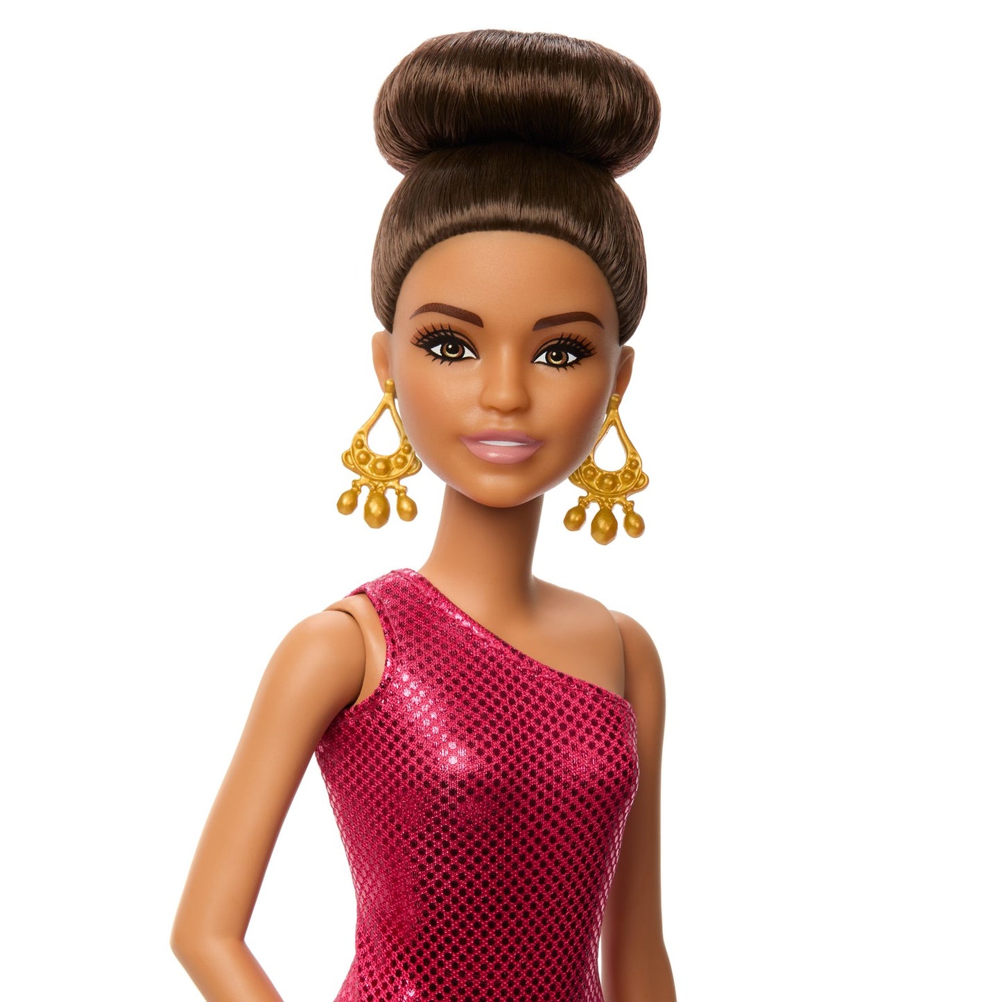 Ballroom Dancer Doll with Red Dress and Trophy