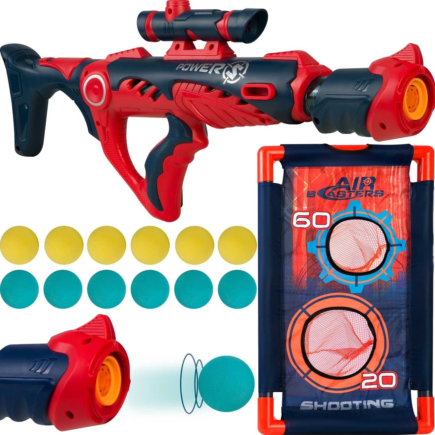 Ball throwing gun with target Ricokids 772700