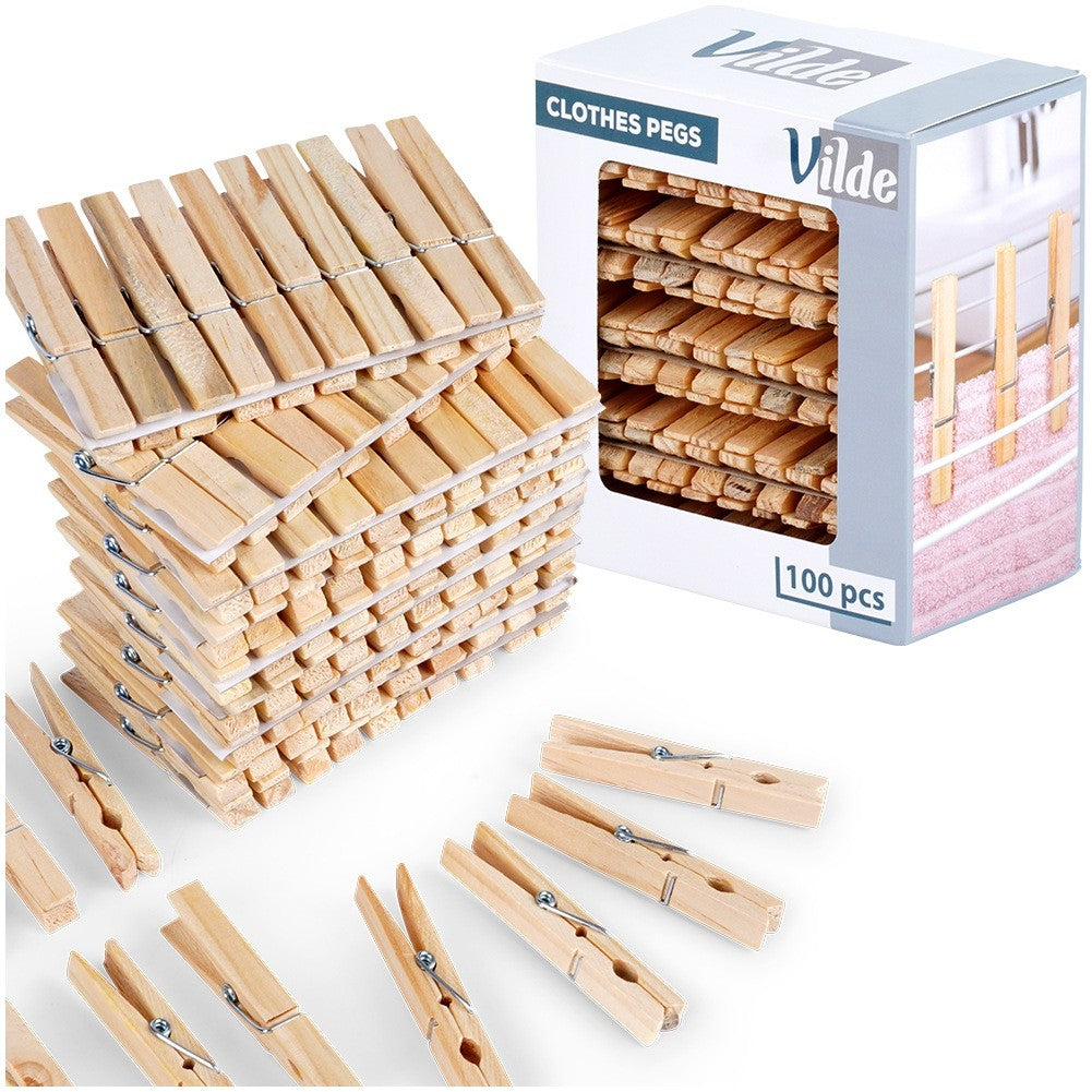 Bamboo Clothespins, 100-Pack