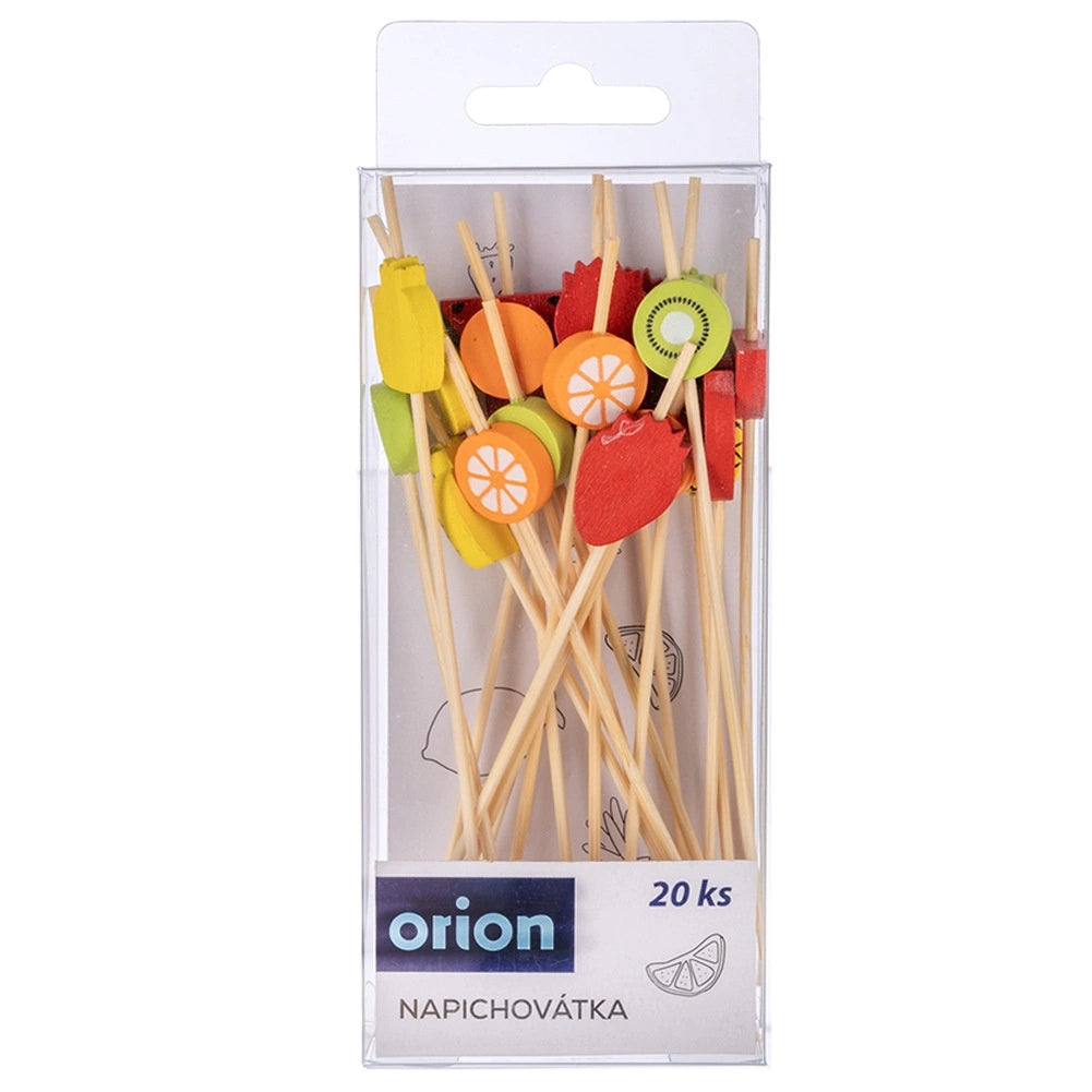 Bamboo Cocktail Sticks, Fruit Decor, 12cm, 20 Pack