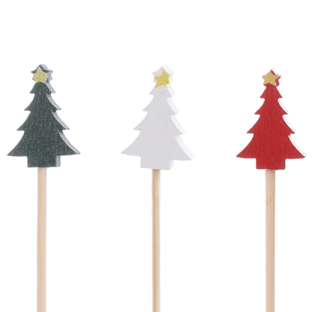 Bamboo Cocktail Sticks, Tree Design, 13 cm, 20 Pack