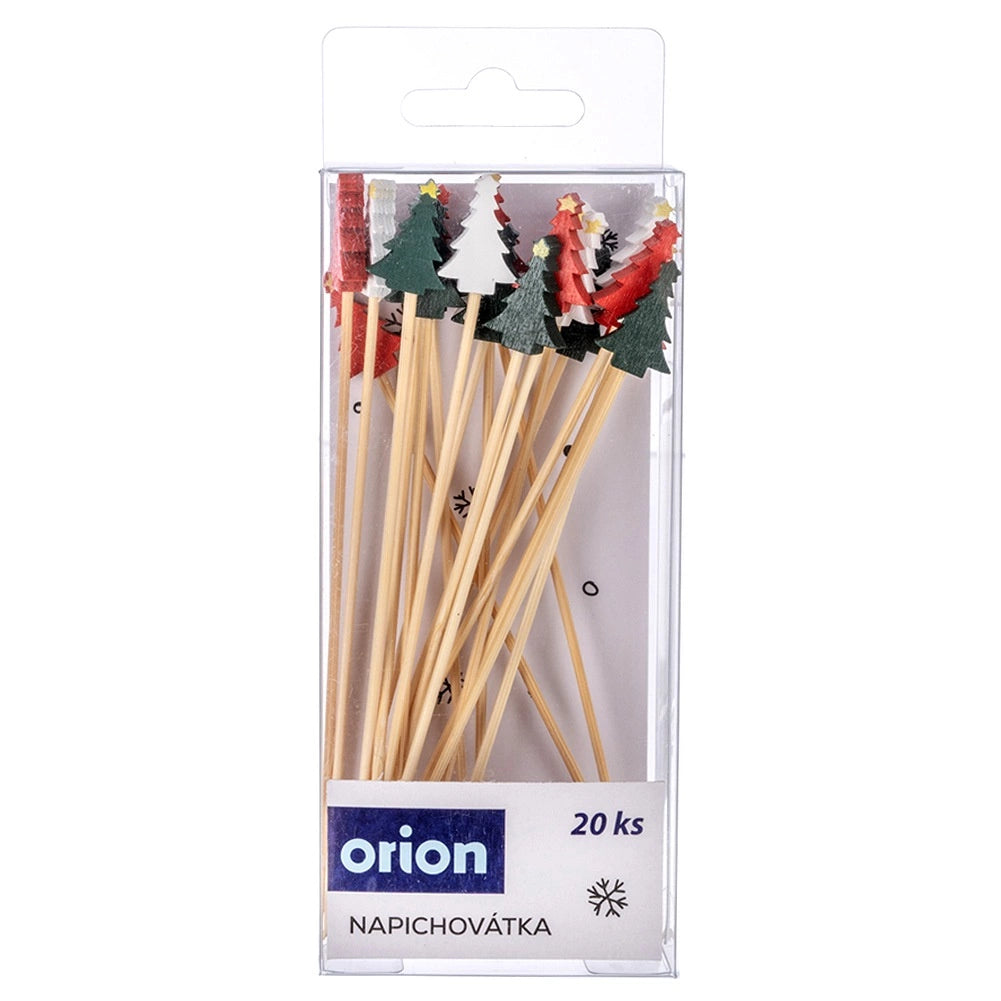 Bamboo Cocktail Sticks, Tree Design, 13 cm, 20 Pack