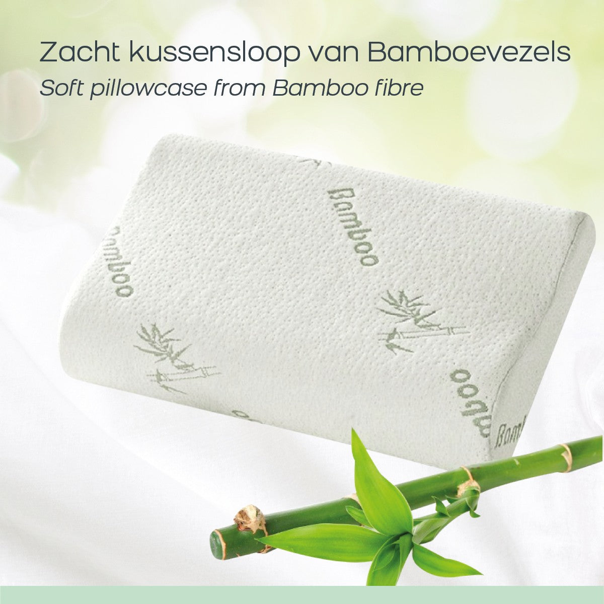 Bamboo Memory Foam Pillow – Ergonomic, Hypoallergenic