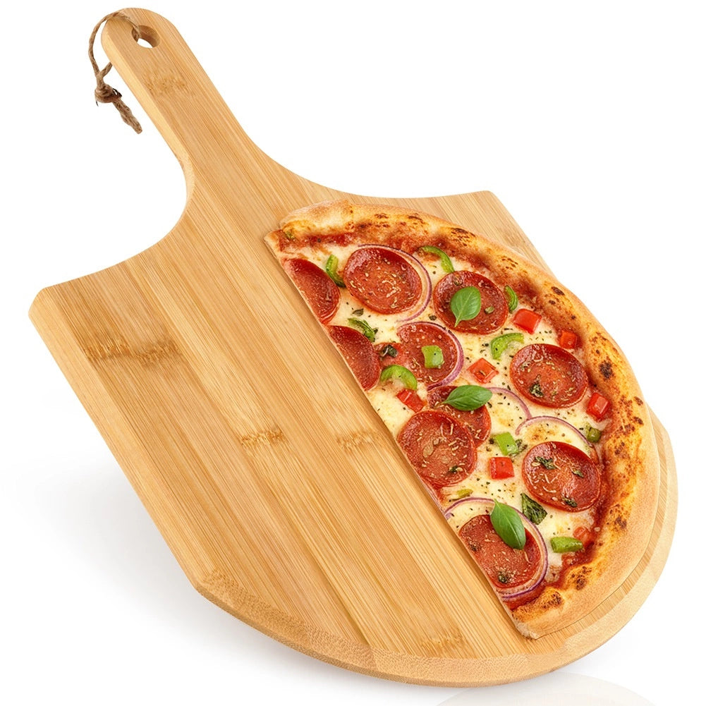 Bamboo Pizza Peel with Ergonomic Handle, 40x28 cm