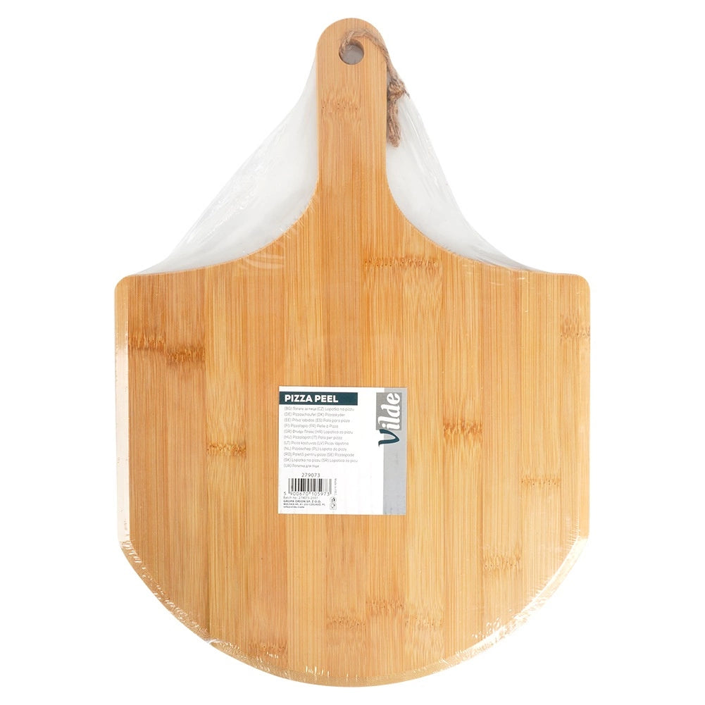 Bamboo Pizza Peel with Ergonomic Handle, 40x28 cm