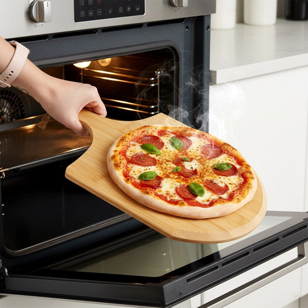 Bamboo Pizza Peel with Ergonomic Handle, 40x28 cm