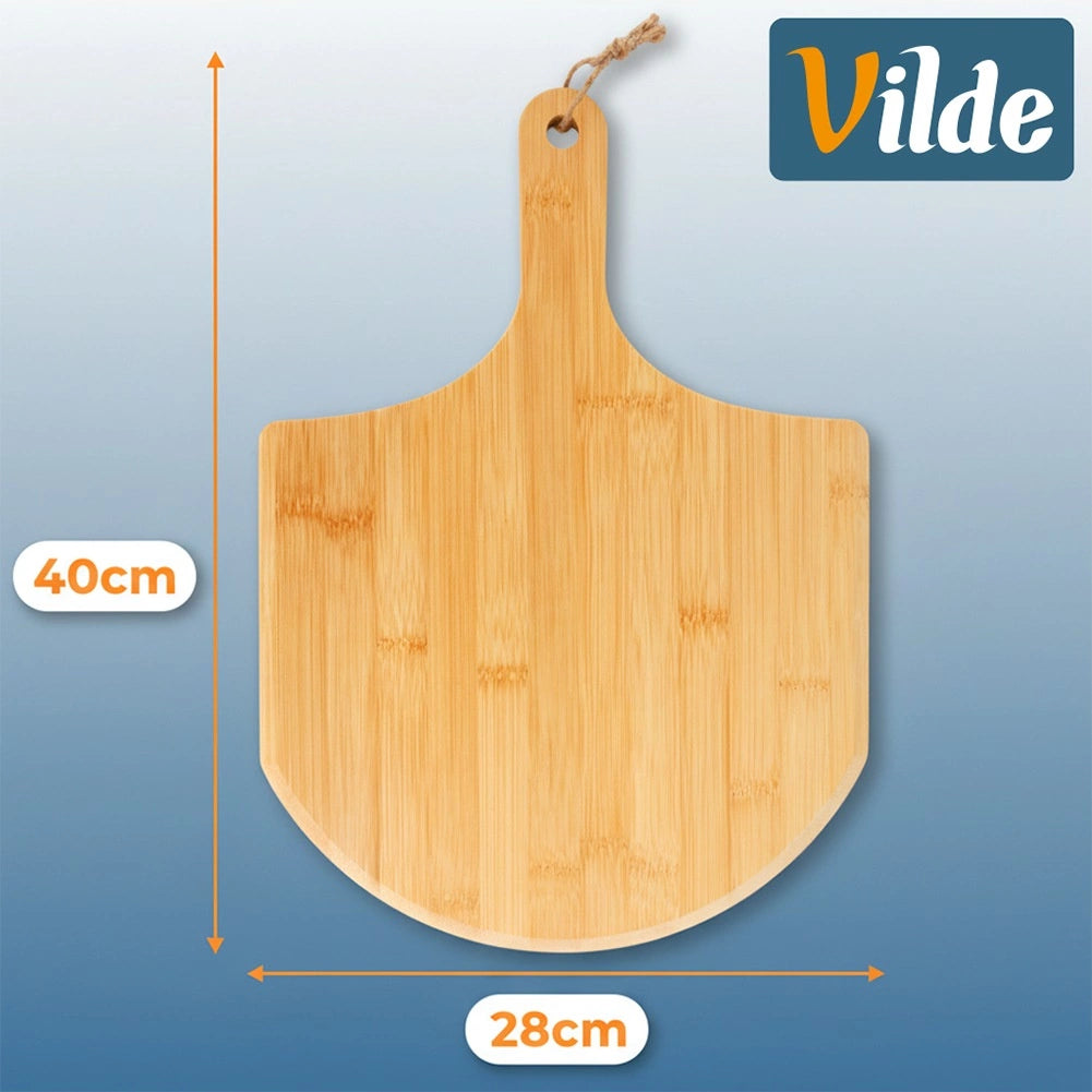 Bamboo Pizza Peel with Ergonomic Handle, 40x28 cm