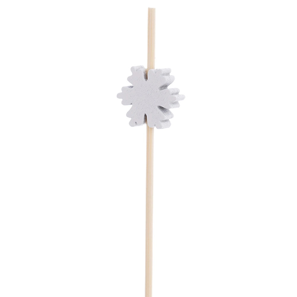 Bamboo Snowflake Cocktail Sticks, 12 cm, 20 Pack
