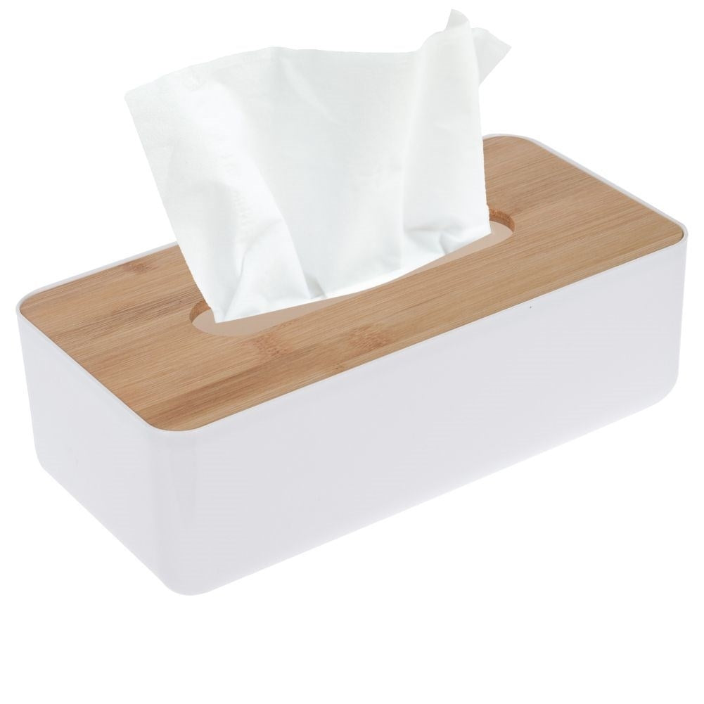 Bamboo box with lid for paper tissues - practical and stylish