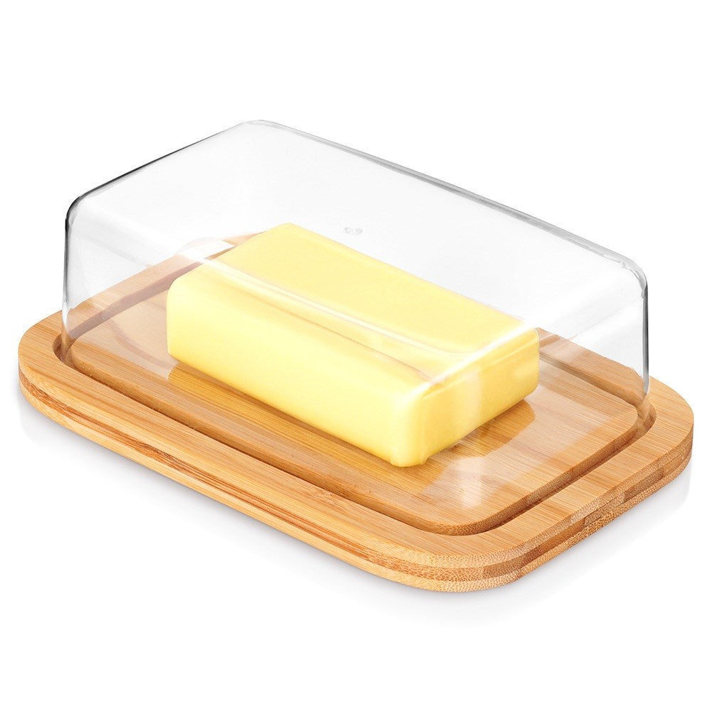 Bamboo butter dish
