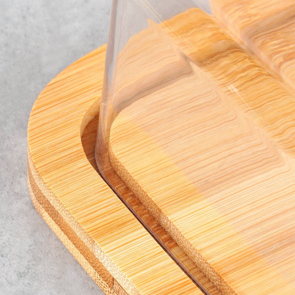 Bamboo butter dish