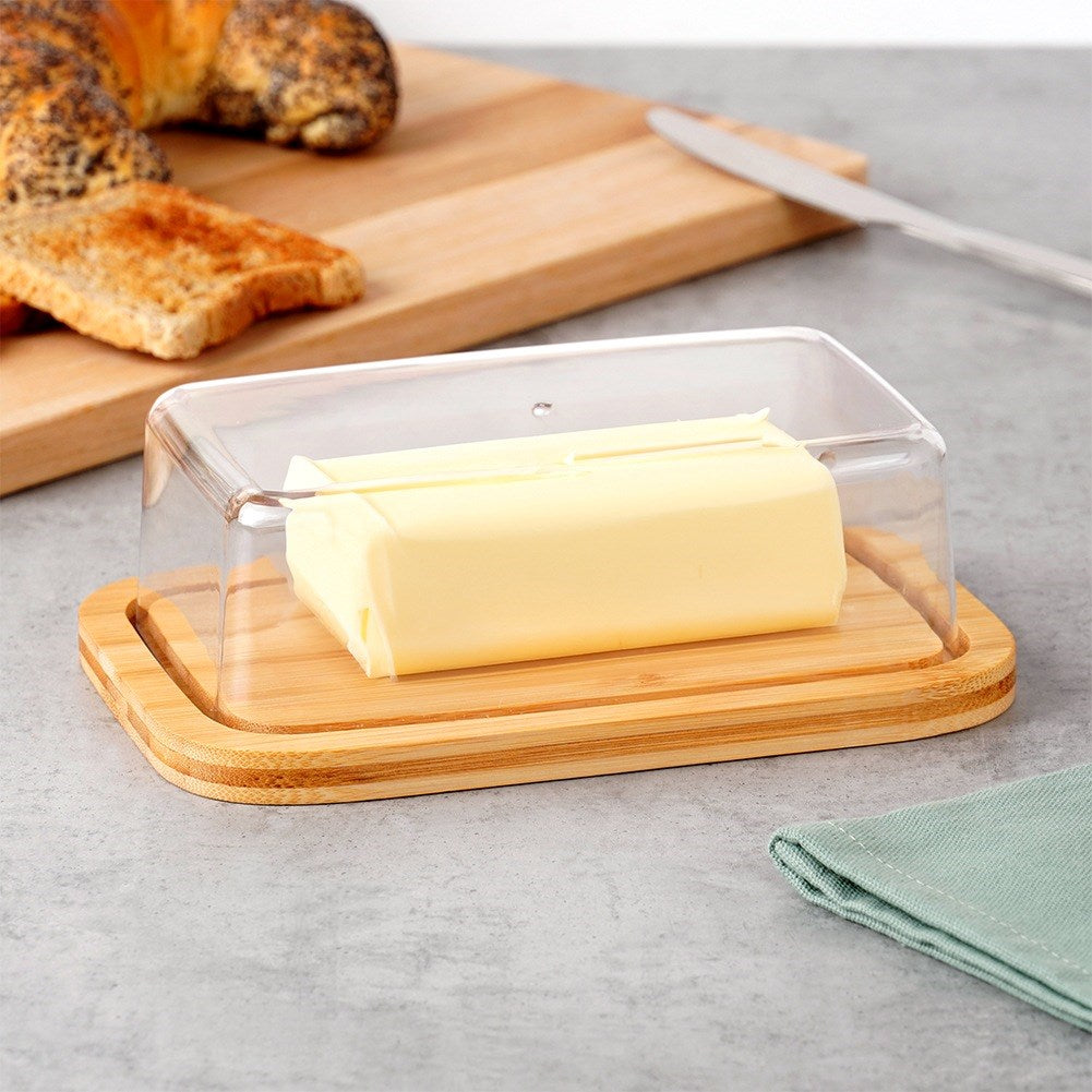 Bamboo butter dish