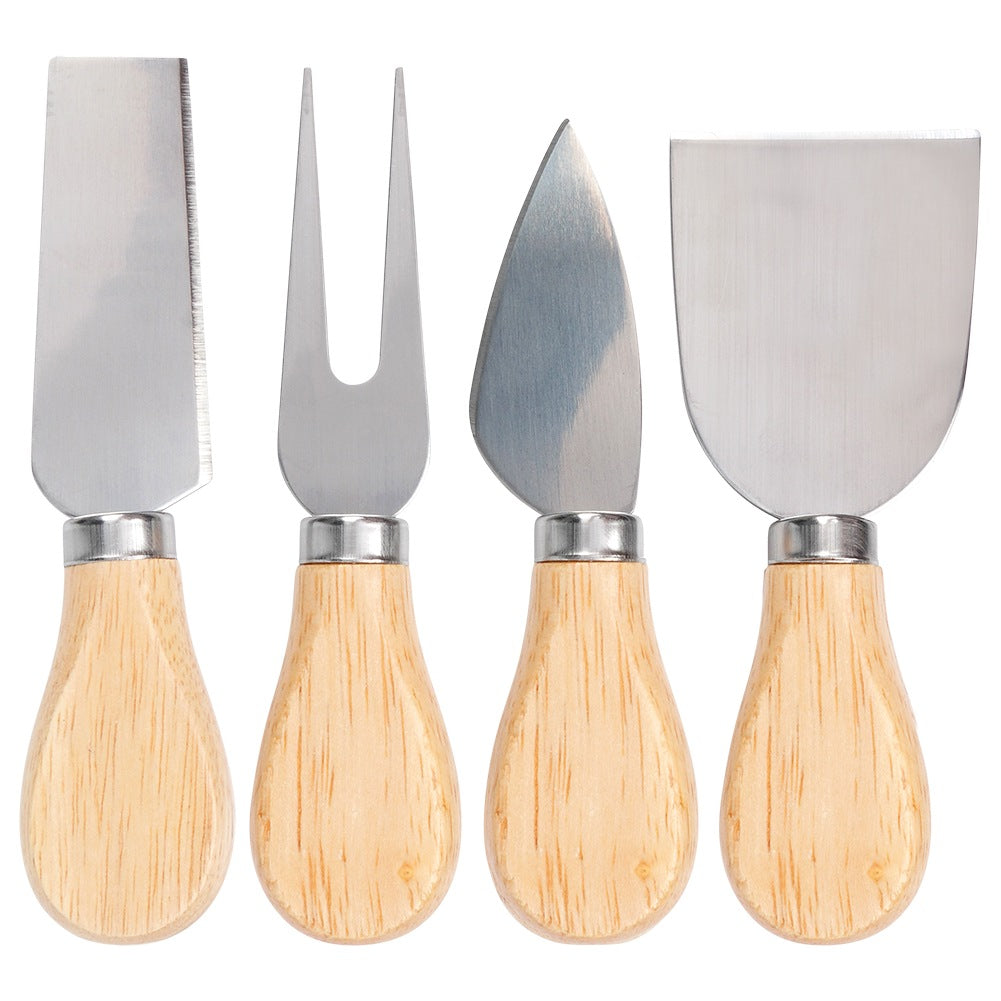 Bamboo cheese board with knives, 5 pieces