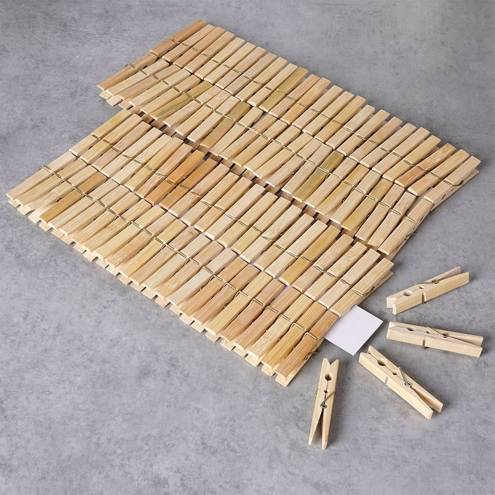 Bamboo clothespins 100-pack: Strong, durable and versatile