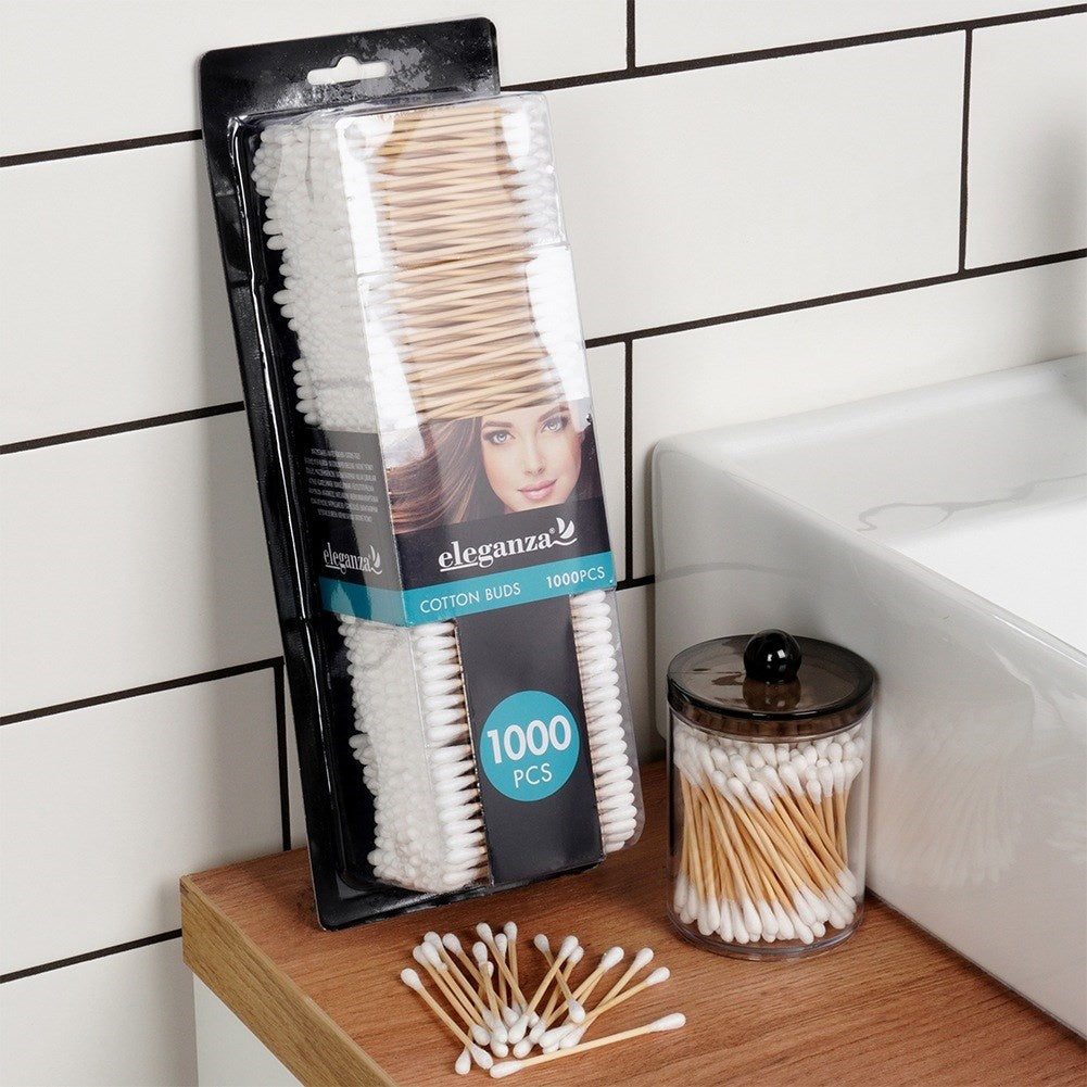 Bamboo cotton cosmetic sticks 1000 pcs.