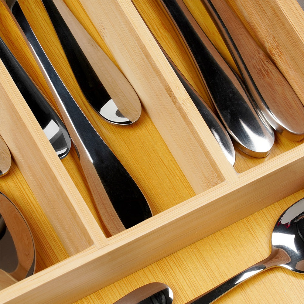 Bamboo cutlery drawer insert 25x35 cm